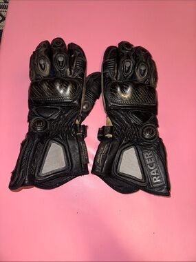 Racer motorcycle gloves